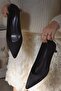 Pointed Toe Short Kitten Heel Comfortable Stylish Women's Stiletto Shoes Black Suede - 2