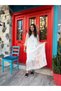 Floral Patterned White Silk Dress – Elegant and Feminine Design