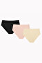 Black Mink Skin Color 3-Piece Laser Non-Marking High Waist Panties - 4