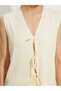 Nevavm Women's V-Neck Tie-Up Knitwear Vest with a Difference - 3