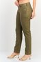 Women Cigarette Fit Grid Pattern Straight Leg Pants, Multicolor - 2