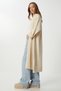 Shawl Collar Long Knitwear Cardigan Lhi̇0004 Cream - 2