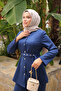 Navy Blue Scuba Snap Jacket and Pants Set - 3