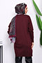 Plum Cold Yarn Knitwear Tunic - 4