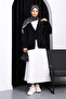 Black Angora Soft Cardigan with Front Tie Detail - 2