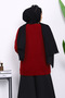 Burgundy Heart Button Detailed Angora Soft Knitwear Cardigan - 4