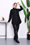Black Quilted Snap Pocket Jacket - 2