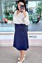 Snap Detail Scuba Suede Skirt 6K112 - 5