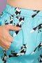 Fox Print Button Down Shirt & Shorts Set in Sky Blue – Satin - 7