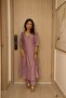 Dusky Lavender Wrap-Style Chinnon Kurta Set - 2