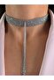 8 Row Chain Woven Dangle Body Leash Choker Silver Silver Color Handmade Necklace - 5