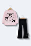 Girl's Bowknot Spanish Leggings Set - 3