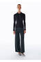Extrafine Merino Wool Blend Knitwear Trousers Dark Gray
