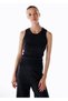Sleeveless Extrafine Merino Wool Blend Knitwear Top Dark Gray - 4