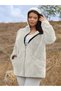 Women's Large Size Long Sleeve Pocket Hooded Zippered Plush Cardigan Jacket