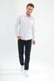 Slimfit White Navy Checkered Men's Shirt with Lycra Slim Fit Structure As045085/19 - 3