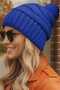Women's Winter Pompom Thick Knitted Beanie