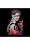 Jujutsu Kaisen Anime Printed Unisex 100% Cotton Black T-Shirt - 2