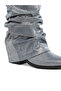 Women Fold-Over Slouchy Denim Boot in Blue - 5