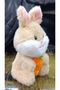 Cute Carrot Brown Rabbit Plush Toy Keychain Gift Sleeping Companion 15 cm - 3