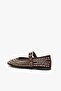 Joan Brown Suede Leather Studded Women's Ballerinas - 3