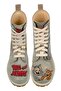 Women's Vegan Leather Grey Long Boots - Warner Bros Looney Tunes Tom and Jerry Tiny Trouble Design - 2