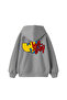 Wu Tang Printed Oversize Unisex Gray Hoodie