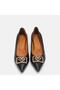Large Size Women's Genuine Leather Stiletto 41-42-43-44-Black - 3