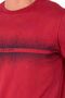 6102 Men's Burgundy Long Sleeve Crew Neck Pajama Set - 2