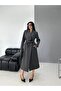 Women's Premium Imported Fabric Tie-Up Belted Cashmere Coat - 3