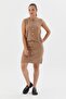 Button Detailed Vest Skirt Set Beige - 4
