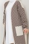 Stripe Detailed Knitwear Cardigan 1604 - Brown - 5