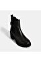 Women's Black Metal Buckle Detailed Heeled Boots - 5