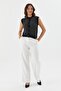 Striped Knitwear Vest Blouse Black - 4