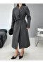 Women's Premium Imported Fabric Tie-Up Belted Cashmere Coat - 5