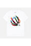 Jordan Ball Fire Tee White Cotton Kids T-Shirt 95D738