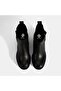 Women's Black Metal Buckle Detailed Heeled Boots - 7