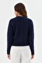 Crew Neck Ribbed Knit Cardigan Laci - 5