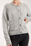 Gray Color Bib Cardigan with Pockets - 4