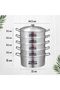Galaxy 5-Layer Steamer – 32 cm Diameter ,Ideal for Healthy Cooking, (Silver, 5 Layer) - 4