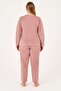 Women's 13213-2654 Plus Size Velvet Pajama Set - 2