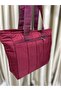 Large Volume Quilted Handle Bag Red - 2
