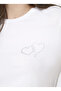 O Neck Block Patterned White Women's T-Shirt Onlariana Life S/S O-Neck Box Top J - 3