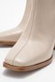 Blunt Toe Plain Stitched Zippered Women's Heeled Boots Ten Skin - 3