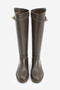 Women's Buckle Riding Boots with Bellows and No Zipper, Velote Brown - 5