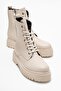 Flat Sole Long Women's Boots Beige Skin Beige