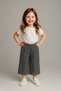 Girl's Checkered Elastic Waist Pocket Pleated Skirt 5 - 8 Years Old Palazzo Pants - 1019