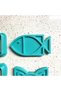 Set of 2 Cookie Cutters with Cat and Fish Figures, Cat Themed Party, Sugar Dough, Clay Sculpting - 5