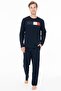 Men's Combed Cotton Woven Winter Home Wear Bottom Top Set - 2