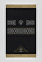 Kaaba Patterned Velvet Luxury Prayer Rug - Black |   Soft Textured, Non-Slip Based Prayer Mat - 3